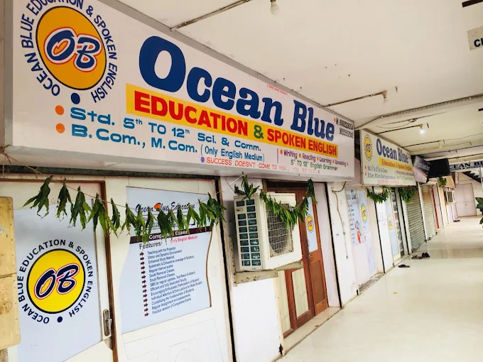 Ocean Blue Education & Spoken English branch signage, Vastral, Ahmedabad